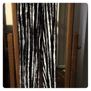 Black and white(blue ish) pant bottoms elastic